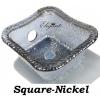 Square Glass Bowel-Nickel
