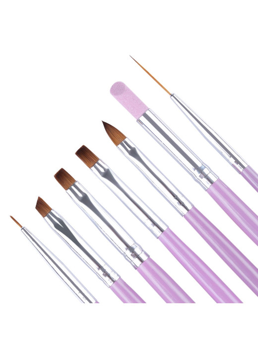Lavender Nail Art Brushes 7PCS