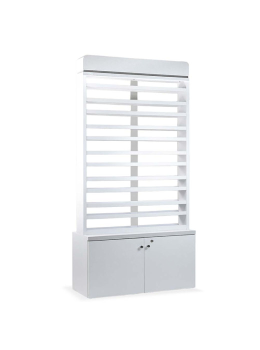 Nova I Polish & Powder Rack w/ Cabinet (Double Sided)  