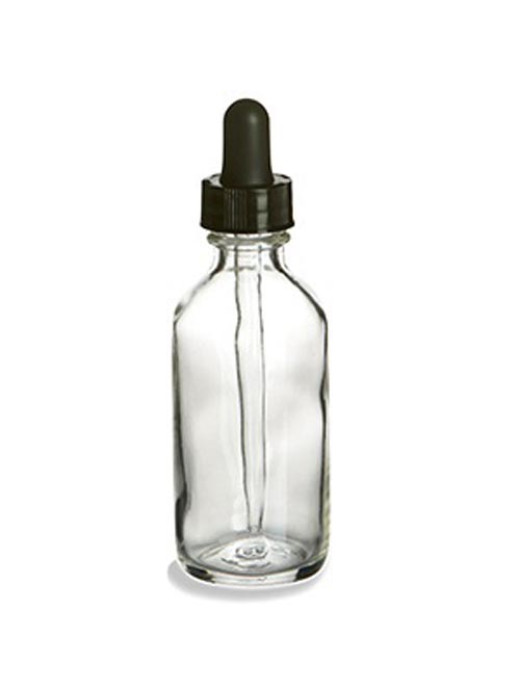 Clear Glass Bottle With Dropper