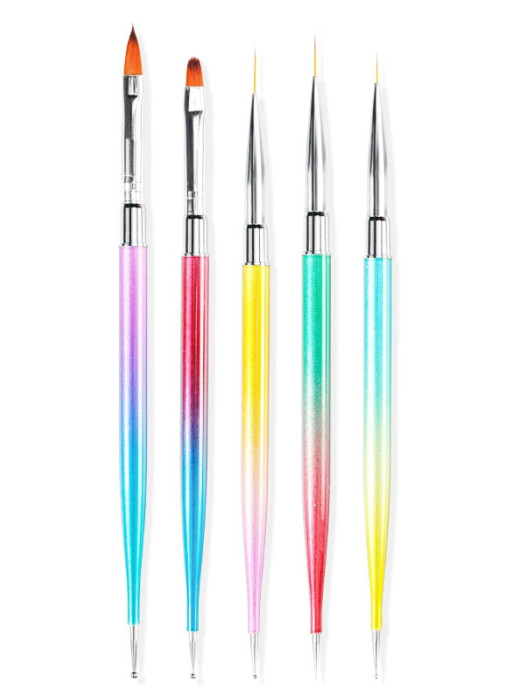 Dancy Rainbow Nail Art Brushes 5PCS