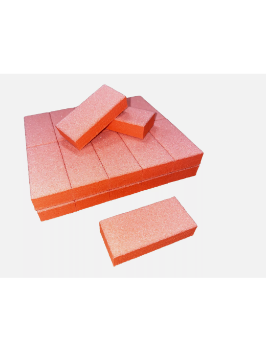 Mini Long Nail Buffer Orange White 