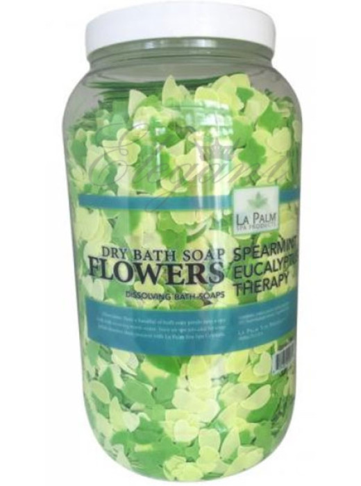La Palm Dry Bath Soap Flowers Spearmint 