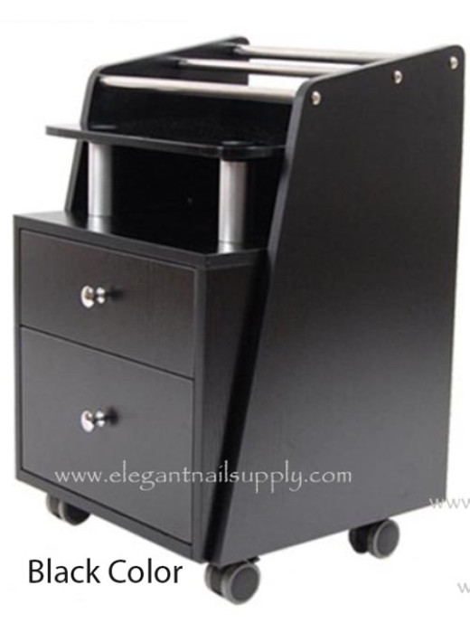Glass Top Pedi Cart