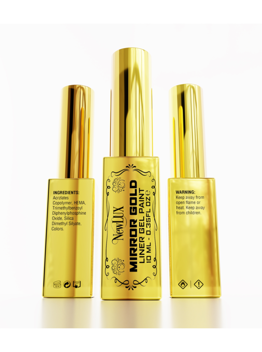 NewLUX Nail Art Metallic Mirror Gel Paint – 0.35 OZ 