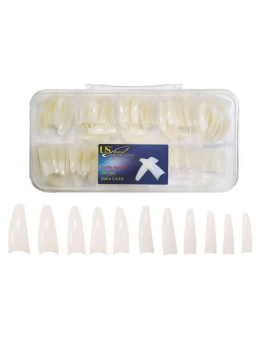 Natural Coffin Nail Tips 