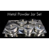 5pcs Stainless Steel Metal Powder Jar Set 