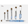 French Brush blue marble With Dotting Tool 