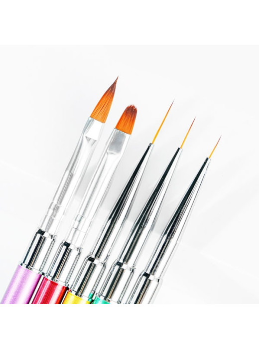 Dancy Rainbow Nail Art Brushes 5PCS