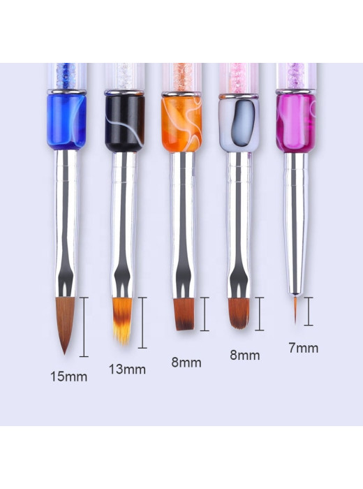 Dancy Colorful Nail Art Brushes 5PCS