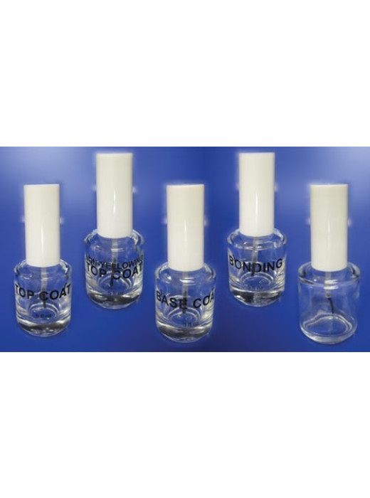 Empty Clear Glass Polish Bottle