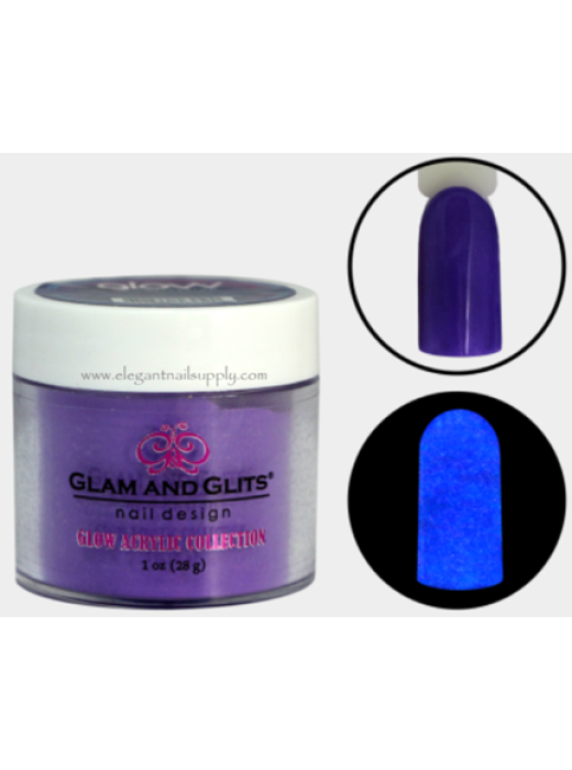 Glam and Glits Glow Acrylic Powder GL2023 ULTRA VIOLET