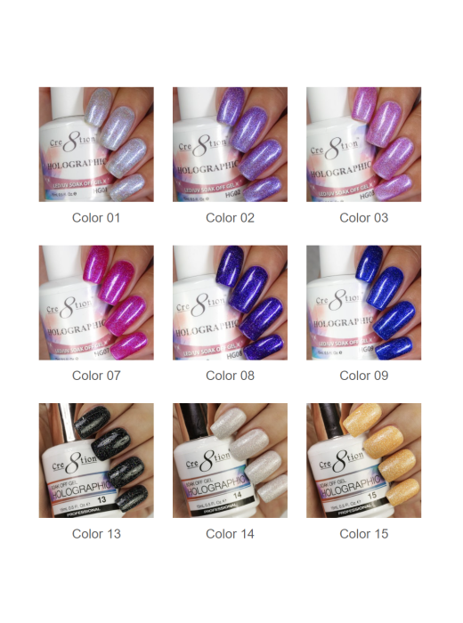 Cre8tion Holographic Gel Polish  