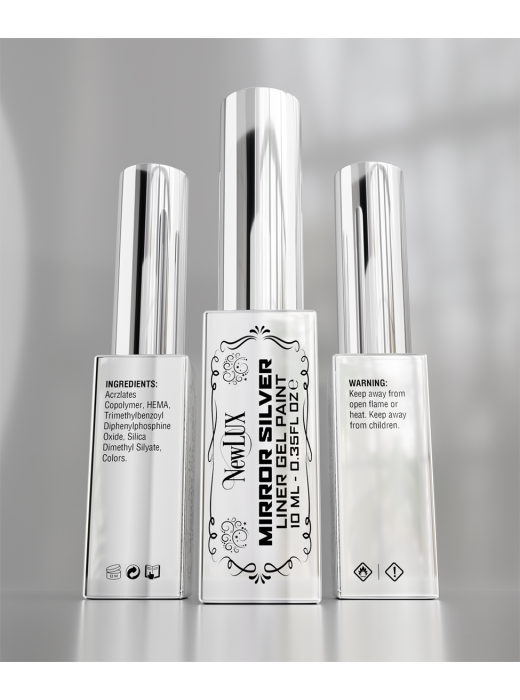 NewLUX Nail Art Metallic Mirror Gel Paint – 0.35 OZ 