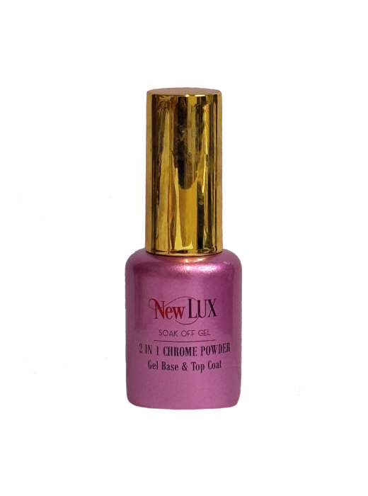 NewLUX 2in1 Chrome Powder Gel Base & Top Coat