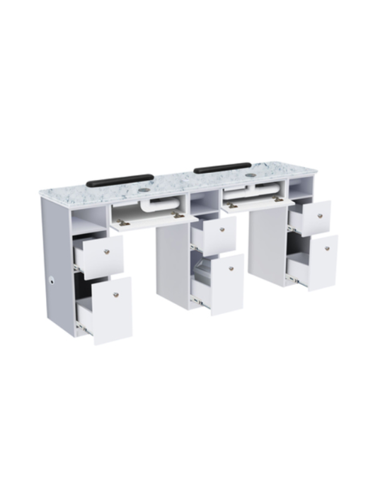 Nova I Double Manicure Table w/ Exhaust