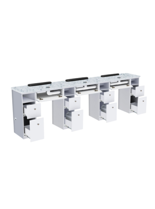 Nova I Triple Manicure Table w/ Exhaust