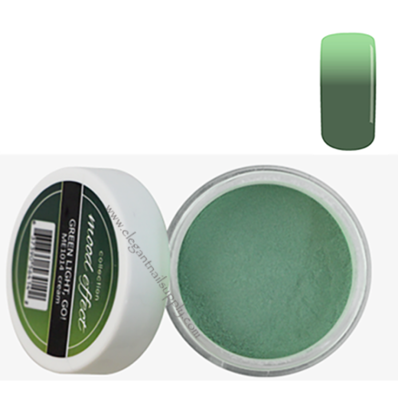 Glam and Glits Mood Effect Acrylic Powder GREEN LIGHT, GO!
