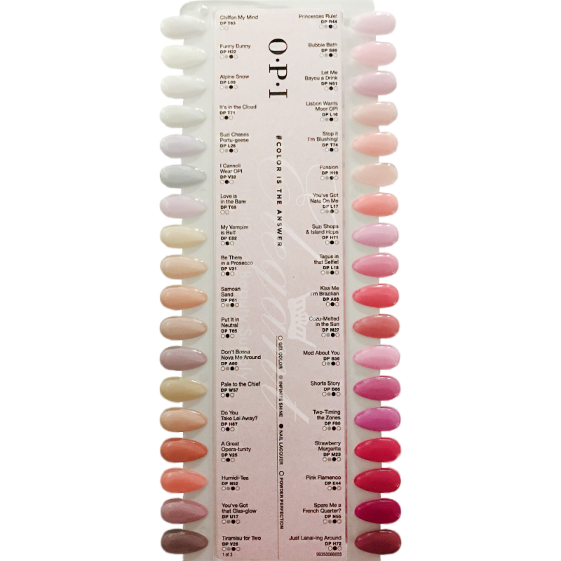 Opi dip top powder colors