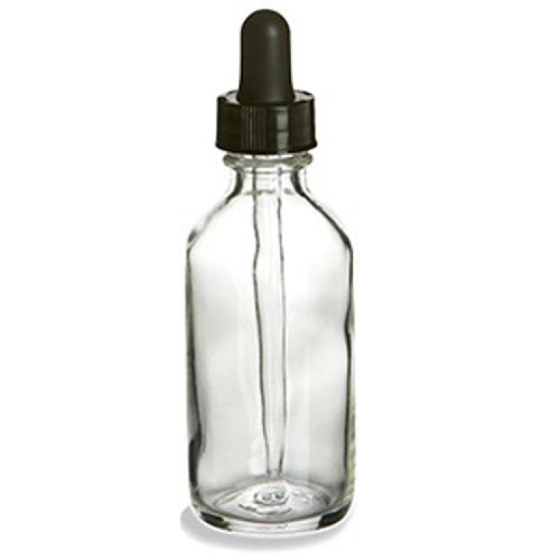 Clear Glass Bottle With Dropper