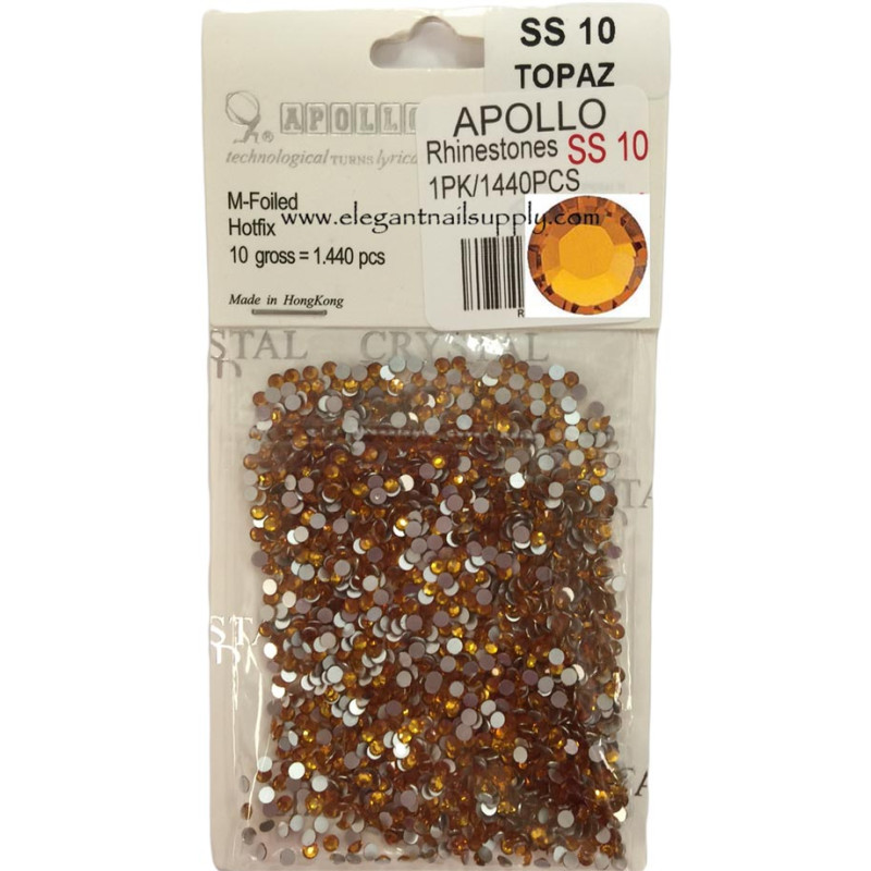 Crystal Rhinestones - SS10 Pack / 1440ct-Crystal_Gold