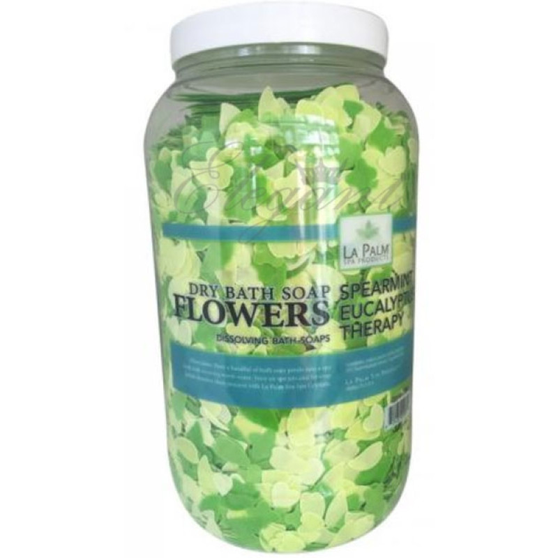 La Palm Dry Bath Soap Flowers Spearmint 
